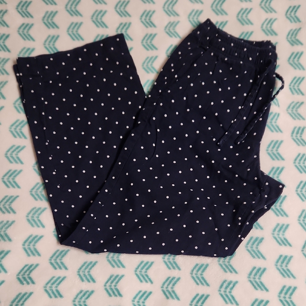 GAP Women's Navy Pajama Set with White Polka Dots Sz S - Picture 5 of 5